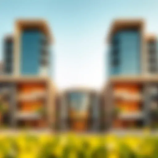 Exterior view of Ajman One Tower showcasing modern architecture