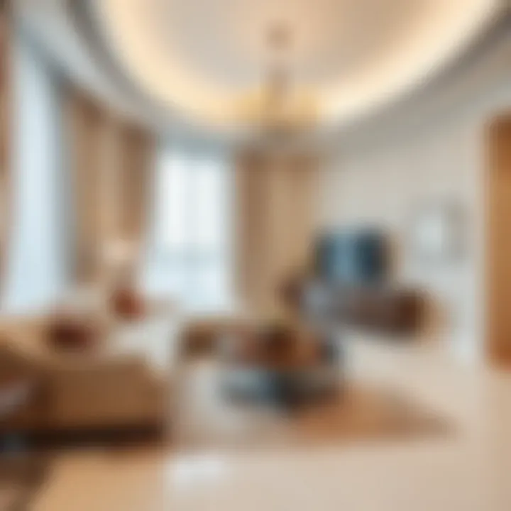 Interior design of a two-bedroom rental unit in Ajman One Tower