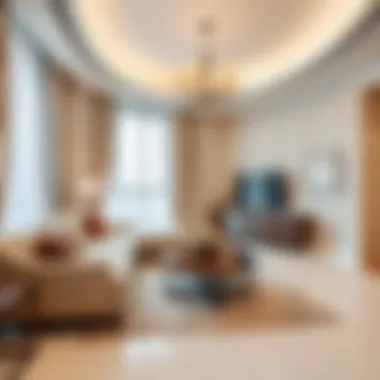 Elegant Interiors of a Two-Bedroom Rental Interior design of a two-bedroom rental unit in Ajman One Tower
