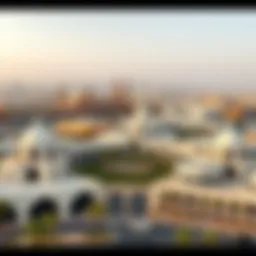 A panoramic view of Al Ain showcasing modern architecture and cultural landmarks