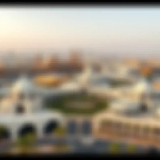 A panoramic view of Al Ain showcasing modern architecture and cultural landmarks