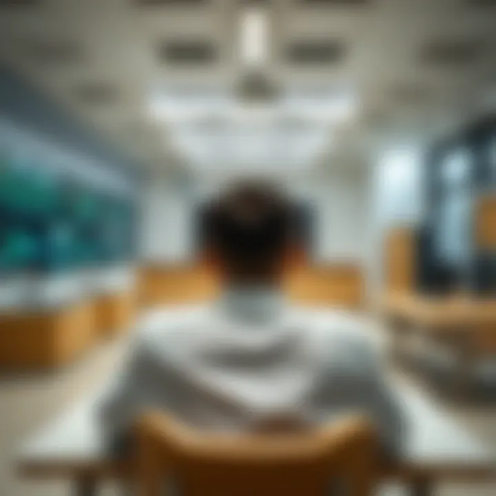 Classroom featuring advanced educational technology