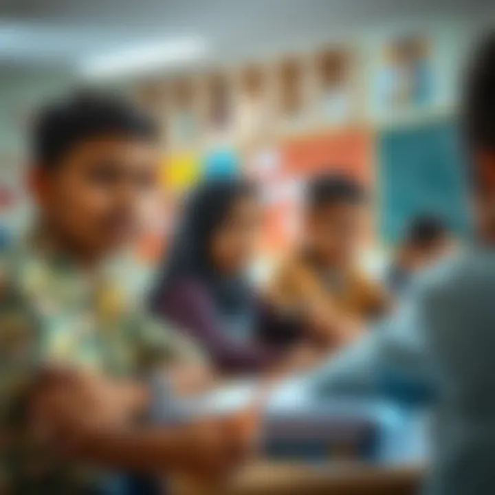 Students engaged in multicultural classroom activities