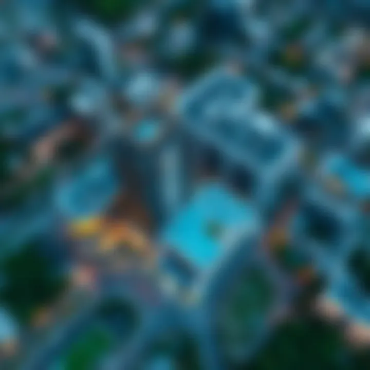 Aerial view showcasing the location of Park Gate Residence Tower B