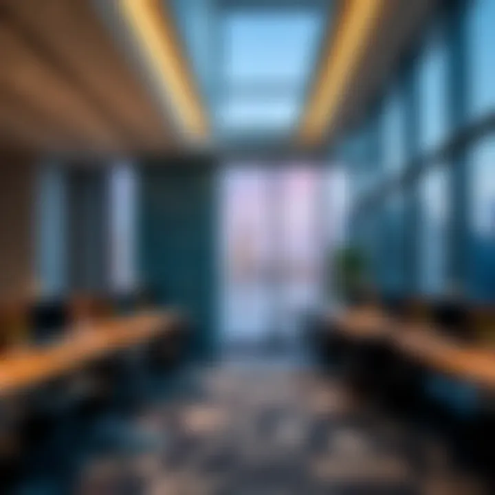 Interior view showcasing modern office spaces