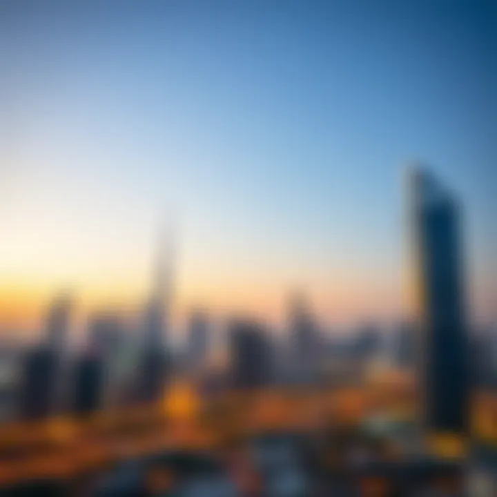 Panoramic view of Dubai skyline featuring the API Trio Tower