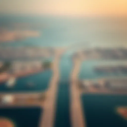 Aerial view of the Arabian Canal showcasing its extensive layout