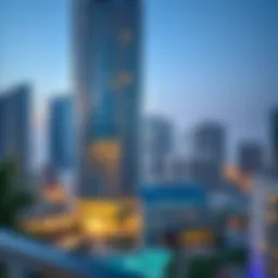 Stunning architectural view of Avanti Tower in Dubai