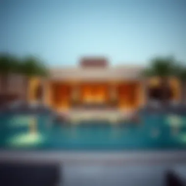 Luxurious swimming pool area at Balqis Residence with serene ambiance