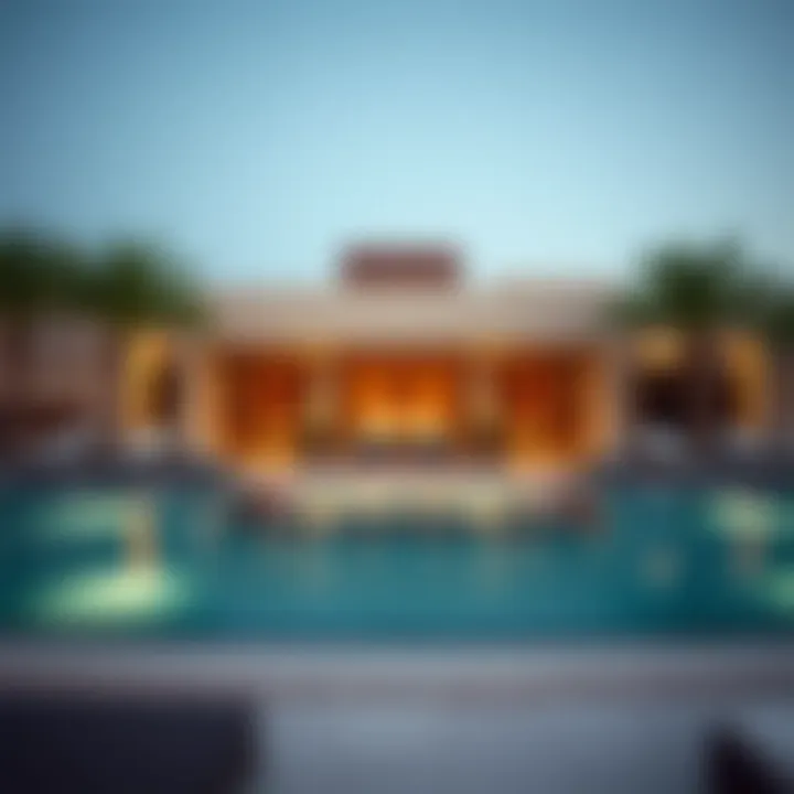 Luxurious swimming pool area at Balqis Residence with serene ambiance