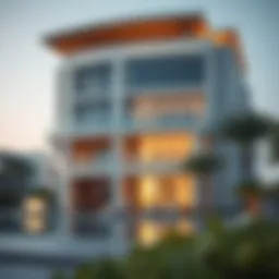 Stunning exterior view of Balqis Residence showcasing its architectural elegance