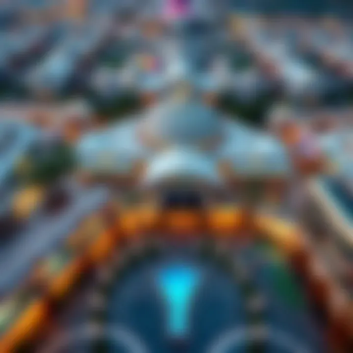 Aerial view of Bawabat Al Sharq Mall showcasing its architectural elegance