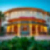 Exterior view of Circle Cafe showcasing its unique architectural design