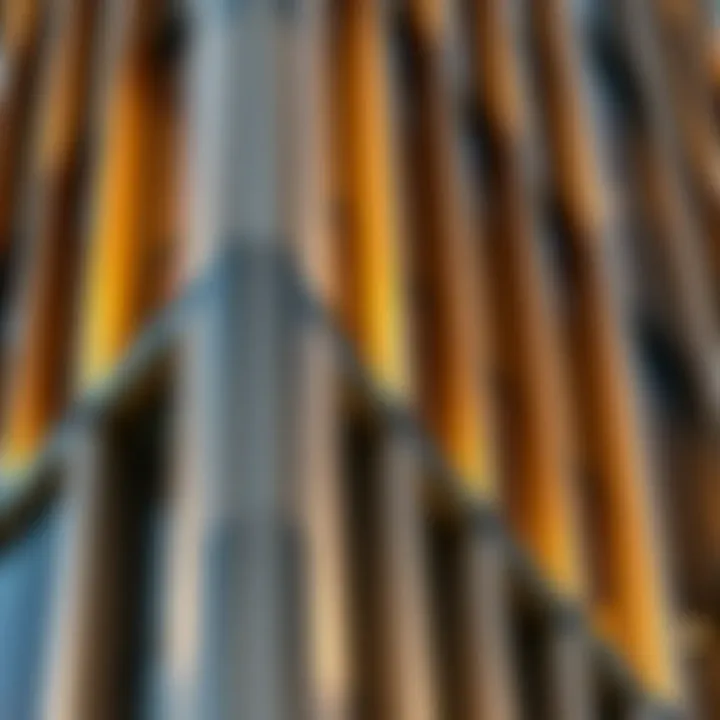 Close-up of Como Tower's intricate facade detailing highlighting its modern design elements