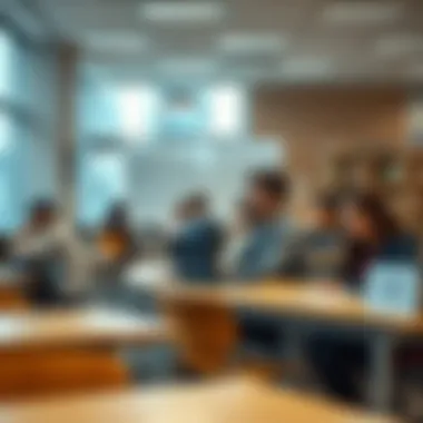 Innovative Learning Environment Students engaged in a modern classroom setting