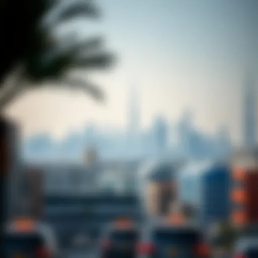 Overview of Dubai's skyline with educational institutions