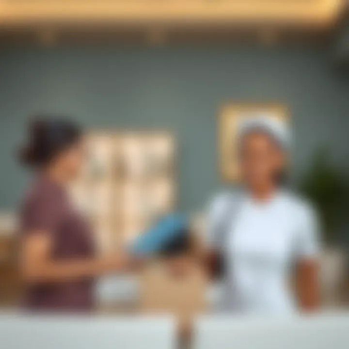 Diverse options for hiring domestic help represented visually