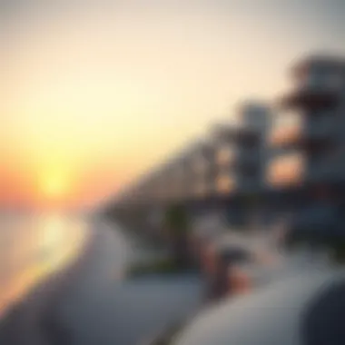 Serene view of Dubai's coastline with luxurious residences