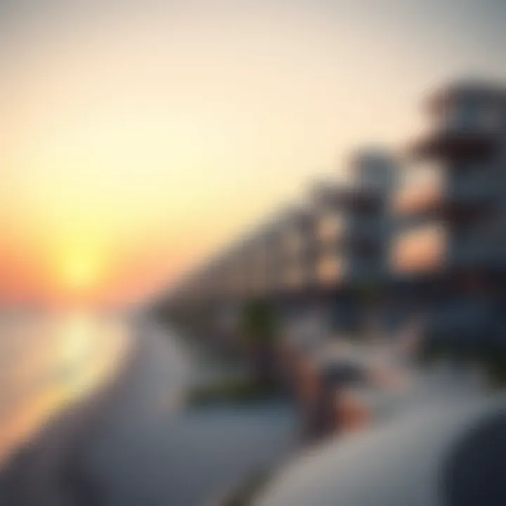 Serene view of Dubai's coastline with luxurious residences