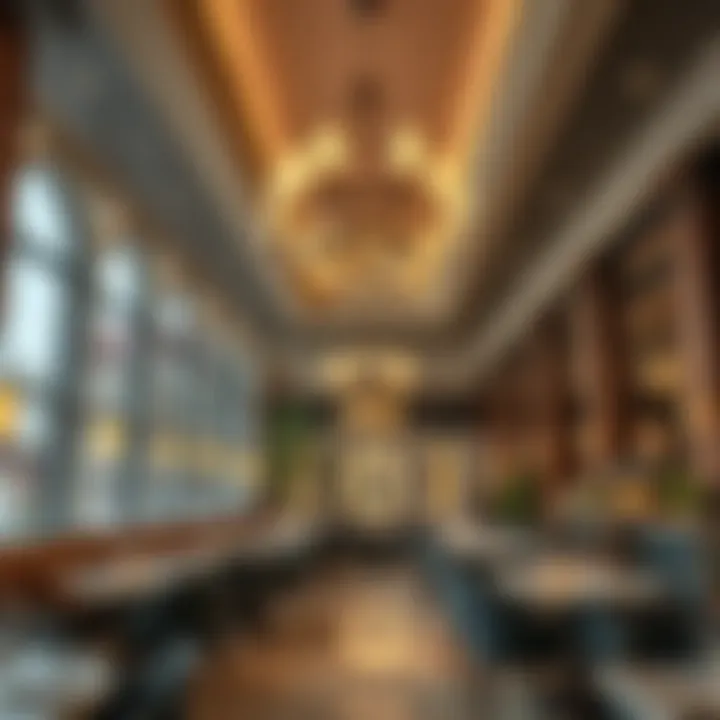 An elegant restaurant interior highlighting the ambiance of Al Zahia City Center