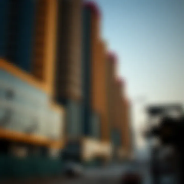 Construction site highlighting commercial buildings in Dubai