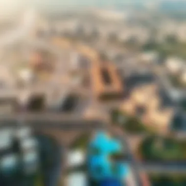 Damac Hills Community and Its Impact on Surroundings Aerial view of Damac Hills and surrounding properties