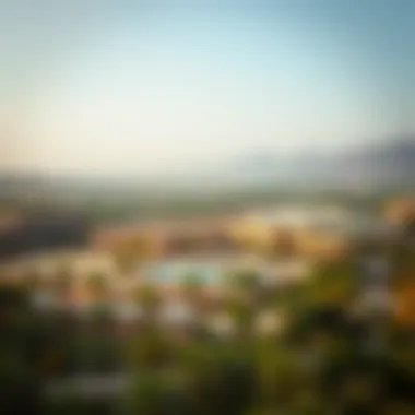 Scenic View from Damac Hills Hotel Scenic view from the Damac Hills Hotel overlooking the surrounding landscape