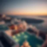 Stunning aerial view of Damac Santorini showcasing its architectural beauty