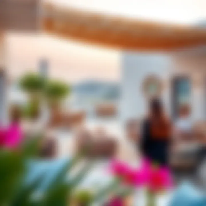 Vibrant community living at Damac Santorini highlighting lifestyle amenities