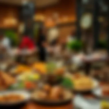 Exploring Global Flavors in Muwaileh's Dining Scene Vibrant international cuisine spread on a dining table