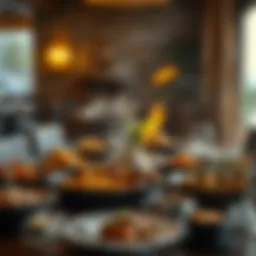 Traditional Emirati feast showcasing diverse dishes