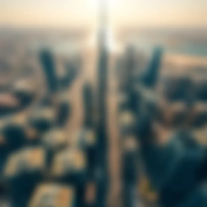 An aerial view of the interconnected structures in Dubai.