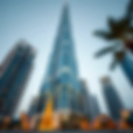 Modern architectural design of Dubai Financial Tower showcasing its unique structure