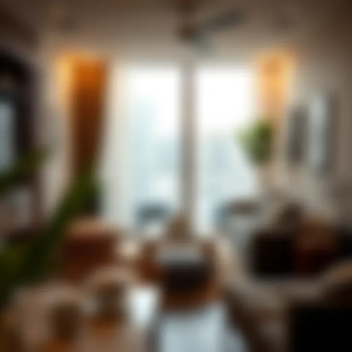 Cozy living space in a budget rental apartment