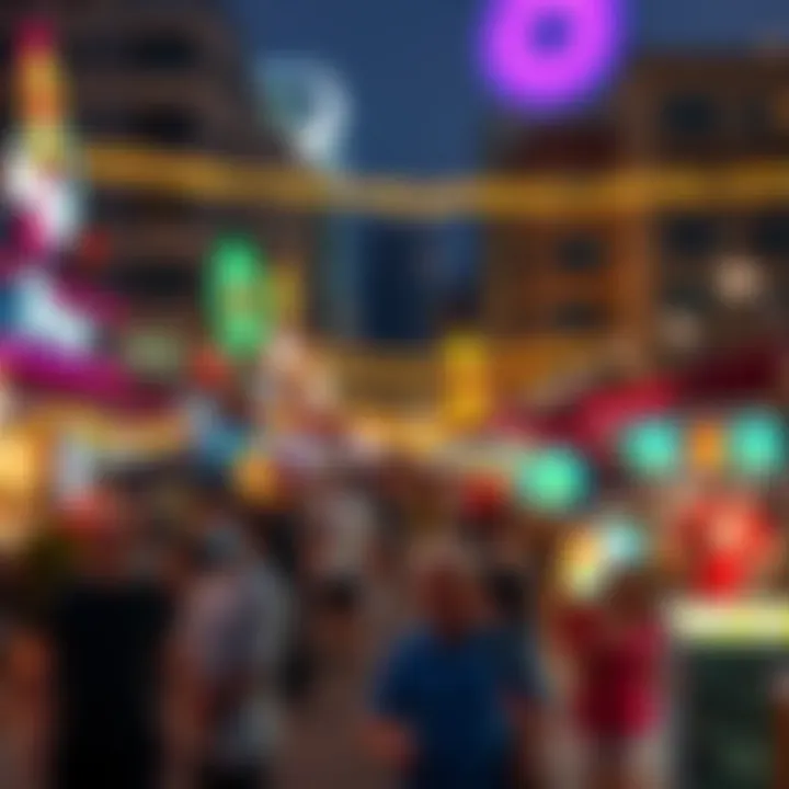 Vibrant nightlife scene in Marina Dubai with bustling crowds