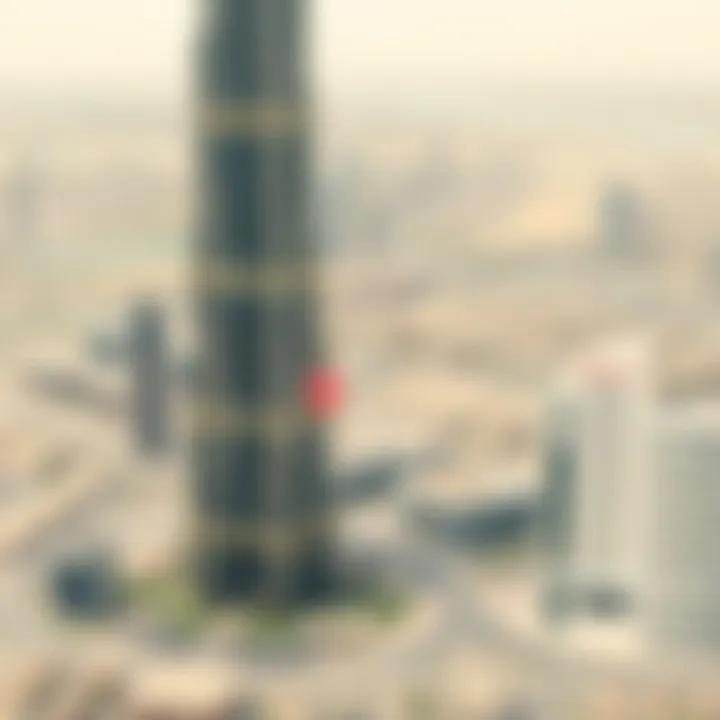 Map showing the prime location of Al Jawad Tower in Dubai