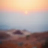 Scenic view of Al Khawaneej landscape