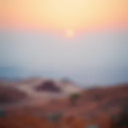 Scenic view of Al Khawaneej landscape