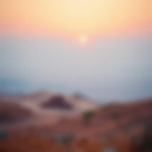 Scenic view of Al Khawaneej landscape