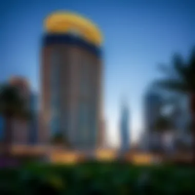 Architectural Elegance of Amna Tower Stunning architectural view of Amna Tower