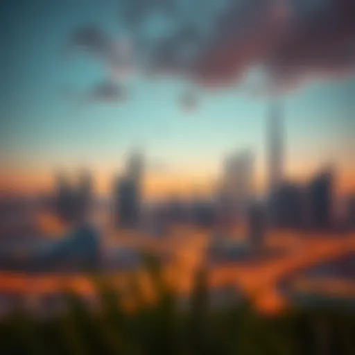 Modern skyline of Arabian Gulf city