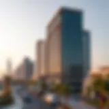 Skyline view of Baspas Al-Khalidiya in Dubai showcasing modern architecture.