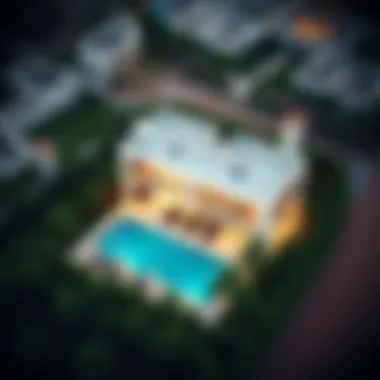 Aerial view showcasing the location of Bulgari Villas