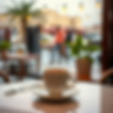 Inviting Coffee Experience in Marsa Al Bateen An inviting coffee cup on a beautifully set table