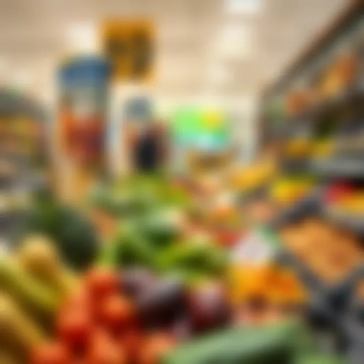 A shopper enjoying a variety of fresh produce in Carrefour