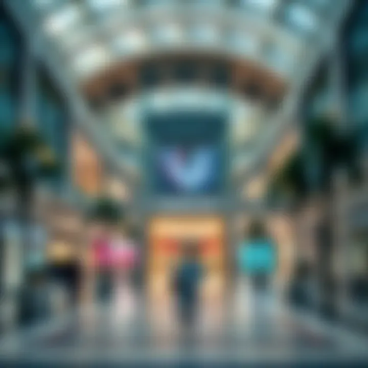 The modern architecture of Mall of the Emirates featuring Carrefour