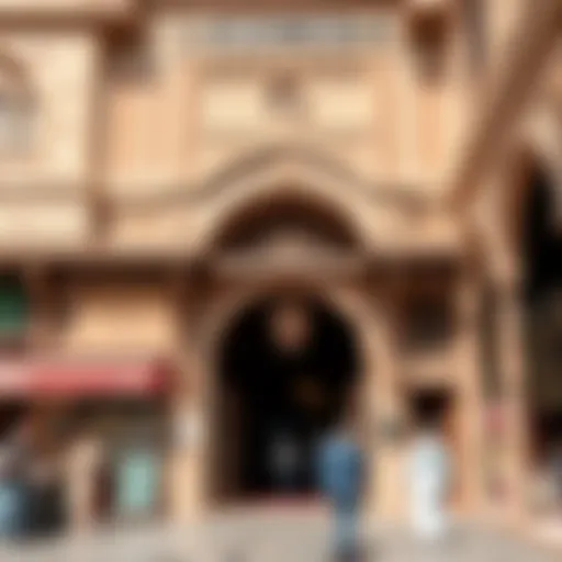The intricate façade of Central Souk showcasing traditional architecture