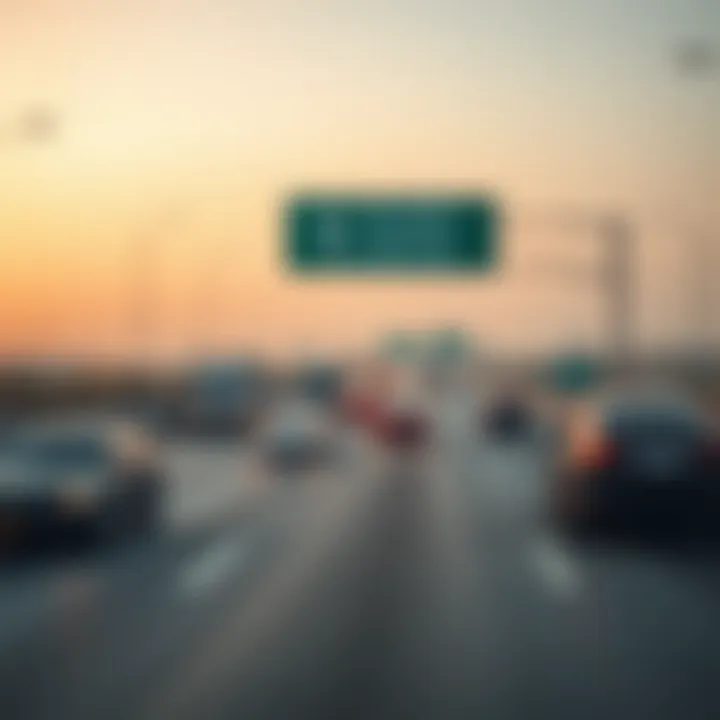 Traffic on the highway connecting Al Shamkha and Abu Dhabi