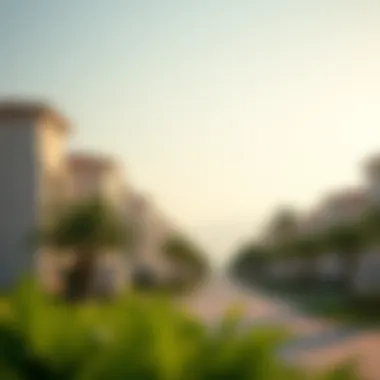 Tranquil residential area in Mirdif with lush greenery