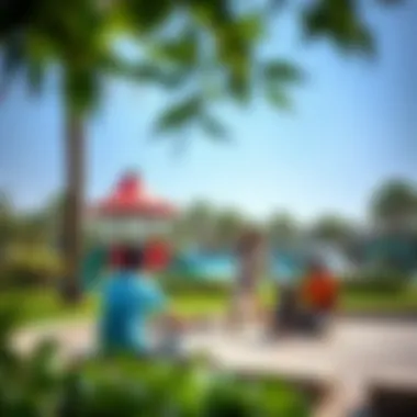 Families enjoying leisure time at Dubai Love Park